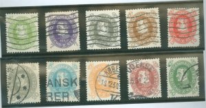 Denmark #210-219 Used Single (Complete Set) (King)