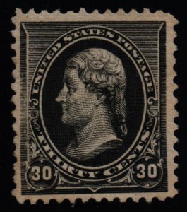 US Scott #228 - VF - 30c Jefferson - Black - MNH -1890