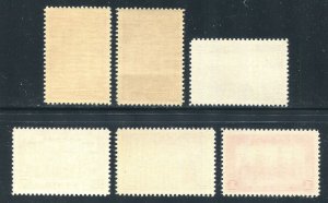 Canada #241-245, 241a Mint Set