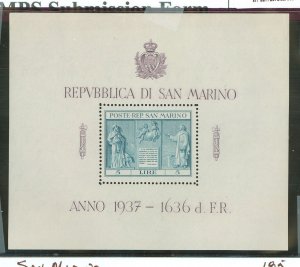 San Marino #185 Mint (NH) Souvenir Sheet