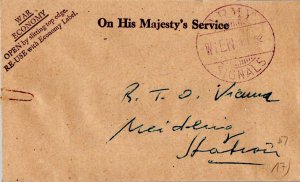 Great Britain Soldier's Free Mail 1952 Army Signals, Wien to Meidling Station...