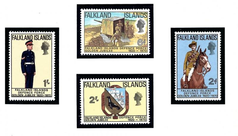 Falkland Is 188-91 MNH 1970 Defense Force Anniv