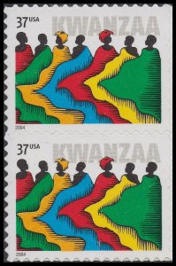 US 3881 Kwanzaa 37c vert pair (2 stamps) MNH 2004