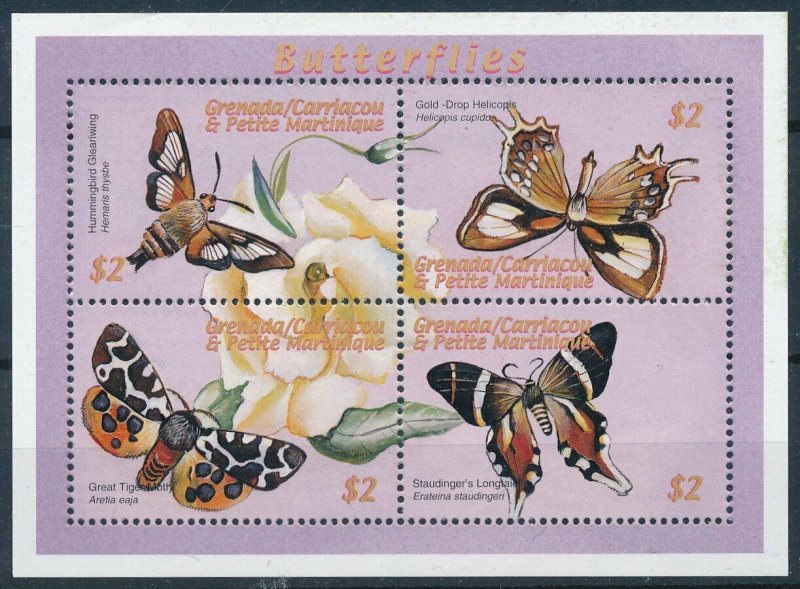 [108920] Carriacou & Petite Martinique 2000 Insects butterflies Mini sheet MNH