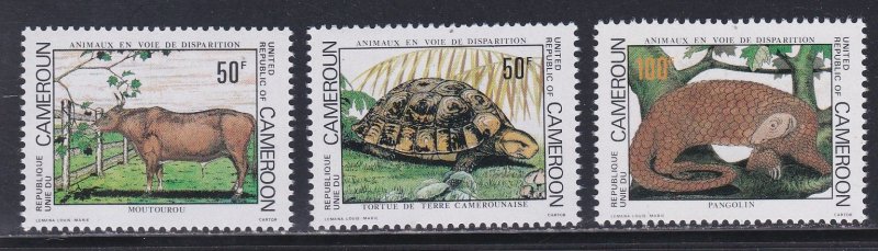 Cameroun #  691-693, Endangered Species, Mint NH, 1/2 Cat.
