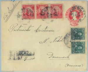 89573 - BRAZIL - Postal History -  Registered STATIONERY COVER to DENMARK 1915
