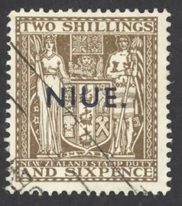 Niue Sc# 89A Used 1941-1945 2sh6p Overprint