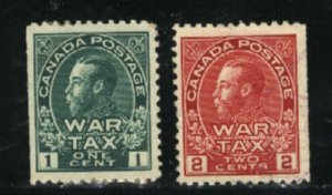 Canada #MR1-2   u VF 1915PD