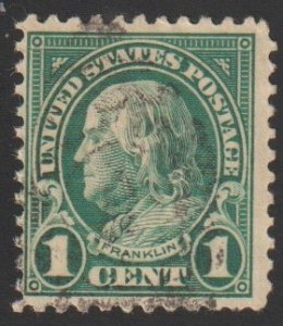 SC# 552 - (1c) -   Franklin deep green, Used Single