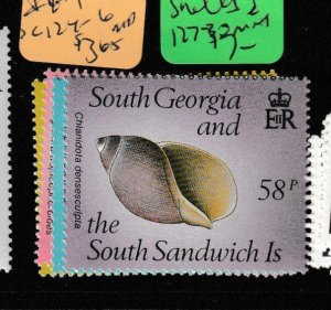 South Georgia And The South Sandwich Is. I1-4 SC 127-32 Shells MNH (3ezx)