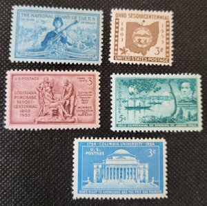 USA, 1953-54 issues, MLH, SCV$1.50