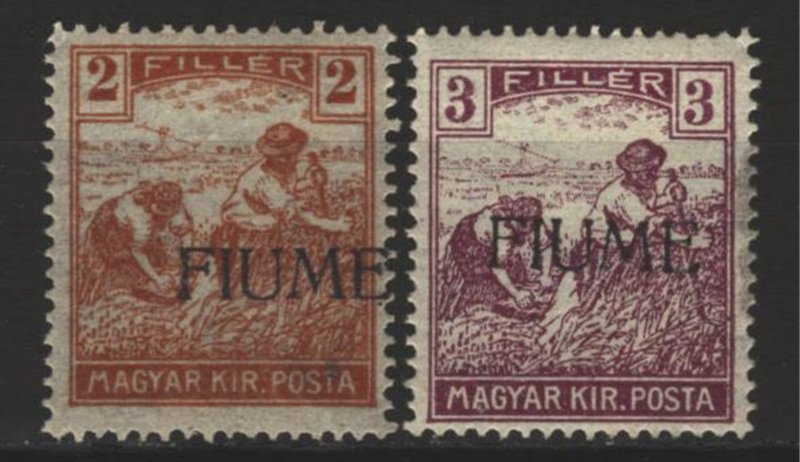 COLLECTION LOT # 5023 FIUME #3-4 MH 1918