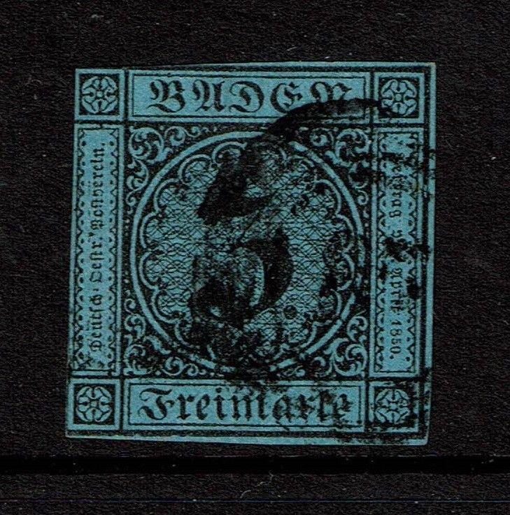 Baden SC# 8, Used (Noted as Mi# 8), an 87? in the cancel - S4147