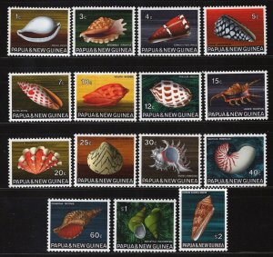 ZAYIX - Papua New Guinea 265-279 MNH Sea Shells Marine Life   072922S106