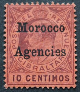 Morocco Agencies 1905 EVII Ten Centimos CD sideways SG 25a mint