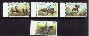 AUSTRALIA - 1986 HORSES - SCOTT 984 TO 987 - MNH