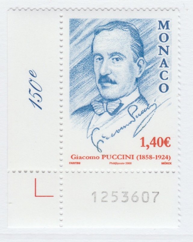 MONACO 2007 Musicians Giacomo Puccini Composer MNH** Stamp A25P52F20184-