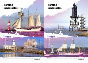 2025 12 - GUINEA BISSAU- LIGHTHOUSES & SHIPS       2X 1V    MNH **