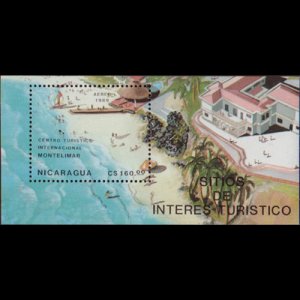 NICARAGUA 1989 - Scott# 1764 S/S Tourism-Beach NH