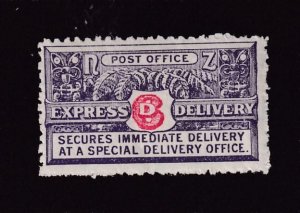 NEW ZEALAND # E1 VF-MH EXPRESS DELIVERY CAT VALUE $60 (CVRROTTEN44)