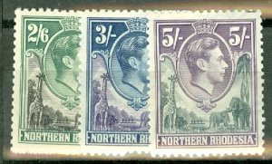 II: Northern Rhodesia 25,27,30,33,34,36,38,40-3 mint CV $41.85; scan shows on...