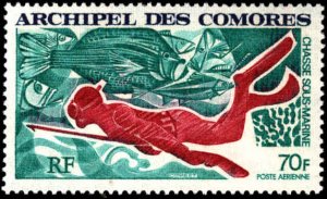 Comoro Islands #C44, Complete Set, 1972, Sports, Fishing, Never Hinged