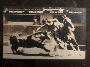 1941 Mexico City Mexico RPPC Postcard Cover To Chicago USA bullfighting B