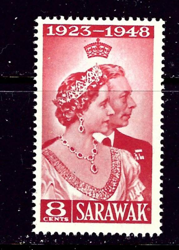 Sarawak 174 MNH 1948 KGVI Silver Wedding low value