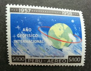 Peru Anniv International Geophysical 1957 1958 Aero Space Astronomy (stamp) MNH 