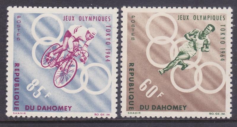 Dahomey 191-92 MNH 1964 18th Olympic Games at Tokyo Full Set VF