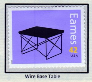SC# 4333e - (42c) - Charles & Ray Eames wire based table - MLH - Single