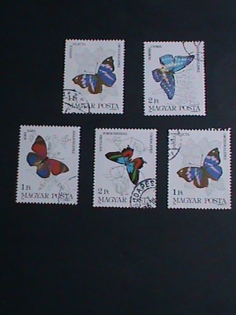 HUNGARY STAMP- COLORFUL BEAUTIFUL LOVELY BUTTERFLY JUMBO LARGE CTO STAMPS-VF