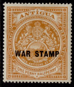 ANTIGUA GV SG54, 1½d orange WAR STAMP, M MINT.