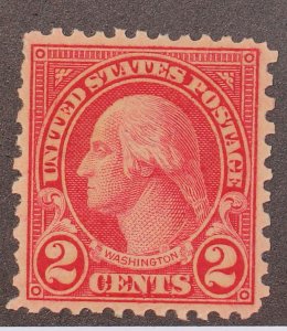 Scott 579 - 2 Cents Washington - OG MH - Perf 11 x 10 - SCV - $70.00