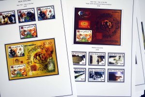 COLOR PRINTED NEW ZEALAND 2005-2010 STAMP ALBUM PAGES (80 illustrated pages)