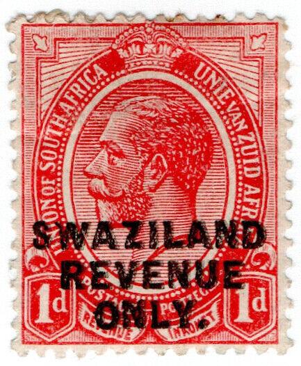 (I.B) Swaziland Revenue : Duty Stamp 1d