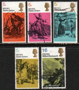 Great Britain Sc #617-621 Used