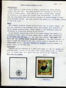 Wentz Large ANIMAL STAMPS OF 1915 Cinderella POSTER STAMP COLLECTION *21 STAMPS*