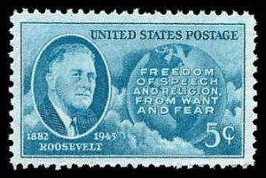 PCBstamps   US # 933 5c FDR & Globe, MNH, (24)