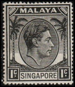 Singapore 1A - Mint-H - 1c George VI (Perf 17.5x18) (1952) (cv $0.75)