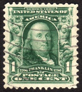 1903, US 1c, Franklin, Used, XF, Sc 300