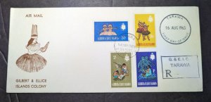 1965 Registered British Gilbert and Ellice Island Airmail Souvenir Cover Tarawa