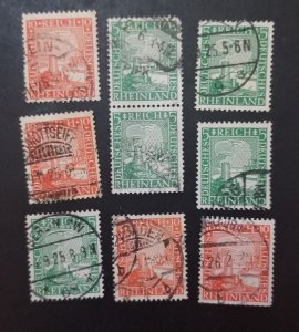 GERMANY Scott 347 348 1925 Used Stamp Lot T1078