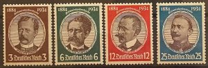 [AG] Germany 1934 Sc #432-435 Mi 540-543 MNH OG XF Mi-CV 190€