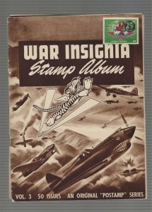 WW2 WAR INSIGNA STAMP ALBUM W 36 STAMPS (SQUADRON INSIGNIAS)