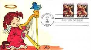 #2427 / 2427a Christmas Madonna and Child  Hand Painted Melissa Fox Cachet 