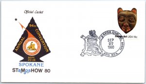 US SPECIAL EVENT COVER AMERICAN PHILATELIC SOCIETY SHOW AT SPOKANE WASH 1980-D