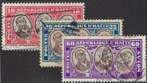 HAITI 335-36 + C10 USED SCV $3.40 BIN $1.35 PERSON