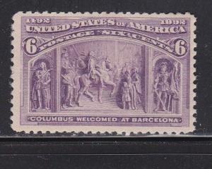 235 VF+ mint never hinged  with nice color  cv $ 180 ! see pic !