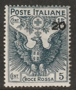 Italy 1916 Sc B4 MH* minor overprint shift